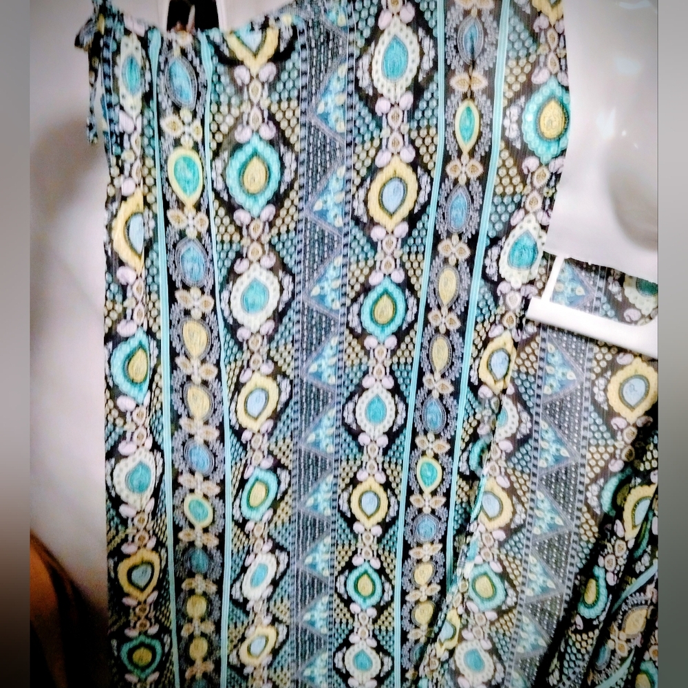 Lane Bryant Chiffon Maxi Adjustable-Sleeve Overpiece - Picture 6 of 9